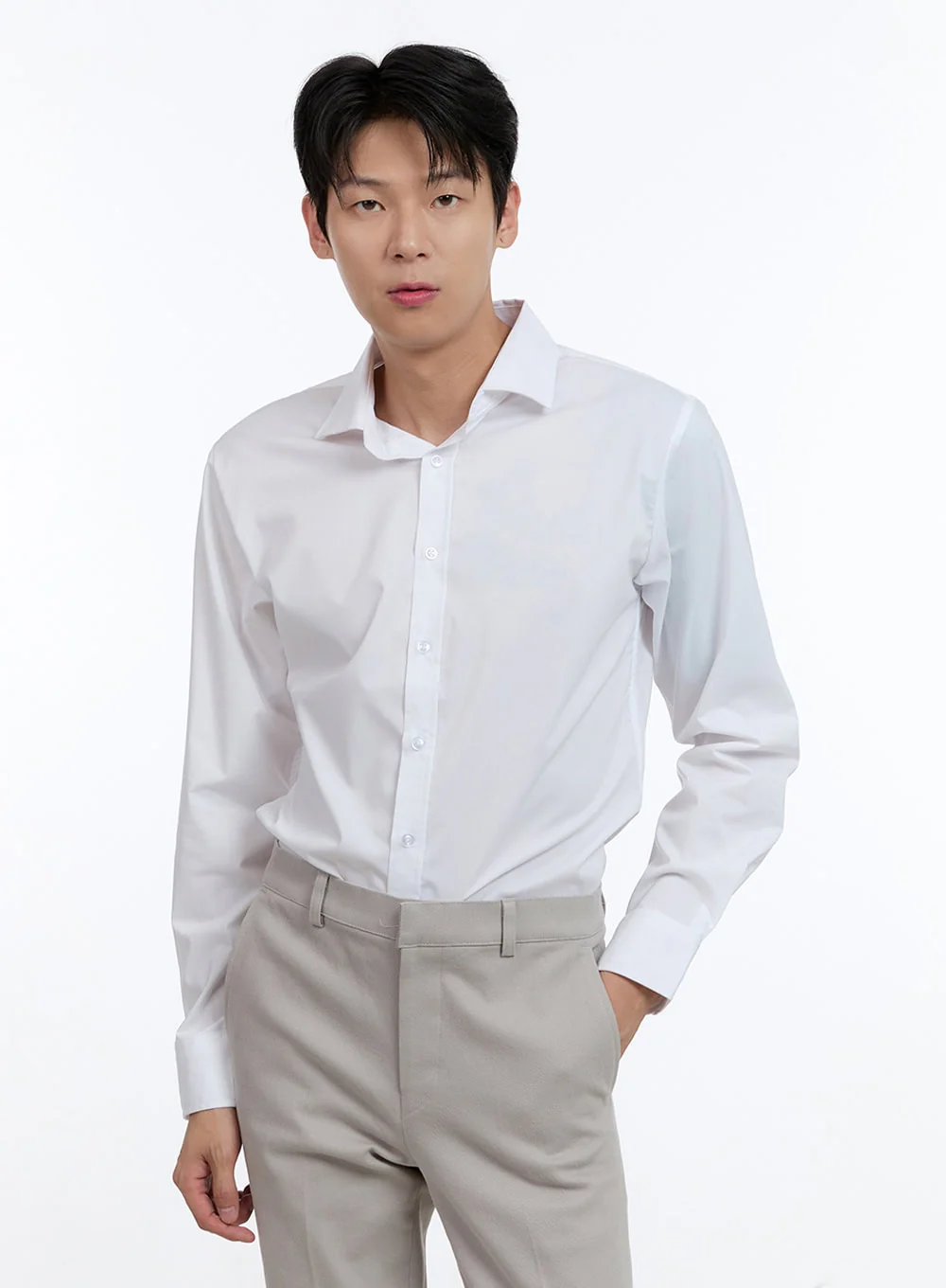 Men's White Shirt IG427 - Image 3