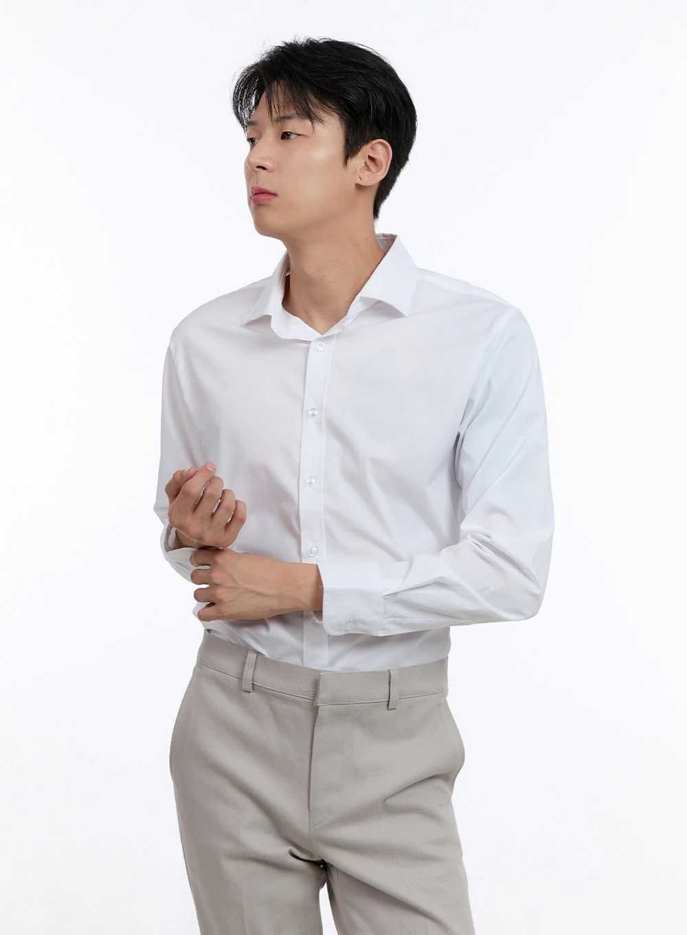 Men's White Shirt IG427 - Image 4