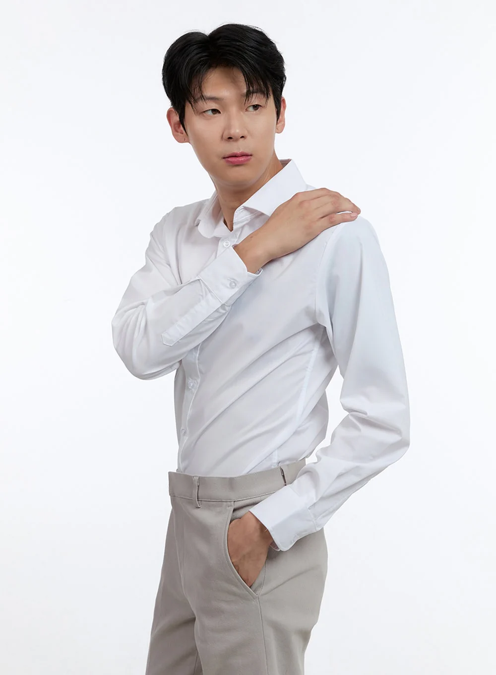 Men's White Shirt IG427 - Image 5