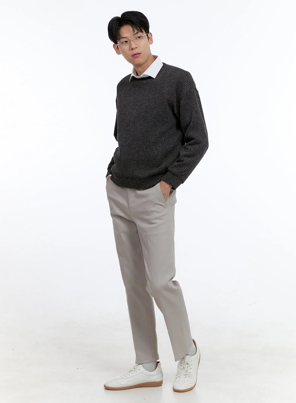 Men's White Shirt IG427 - Image 9