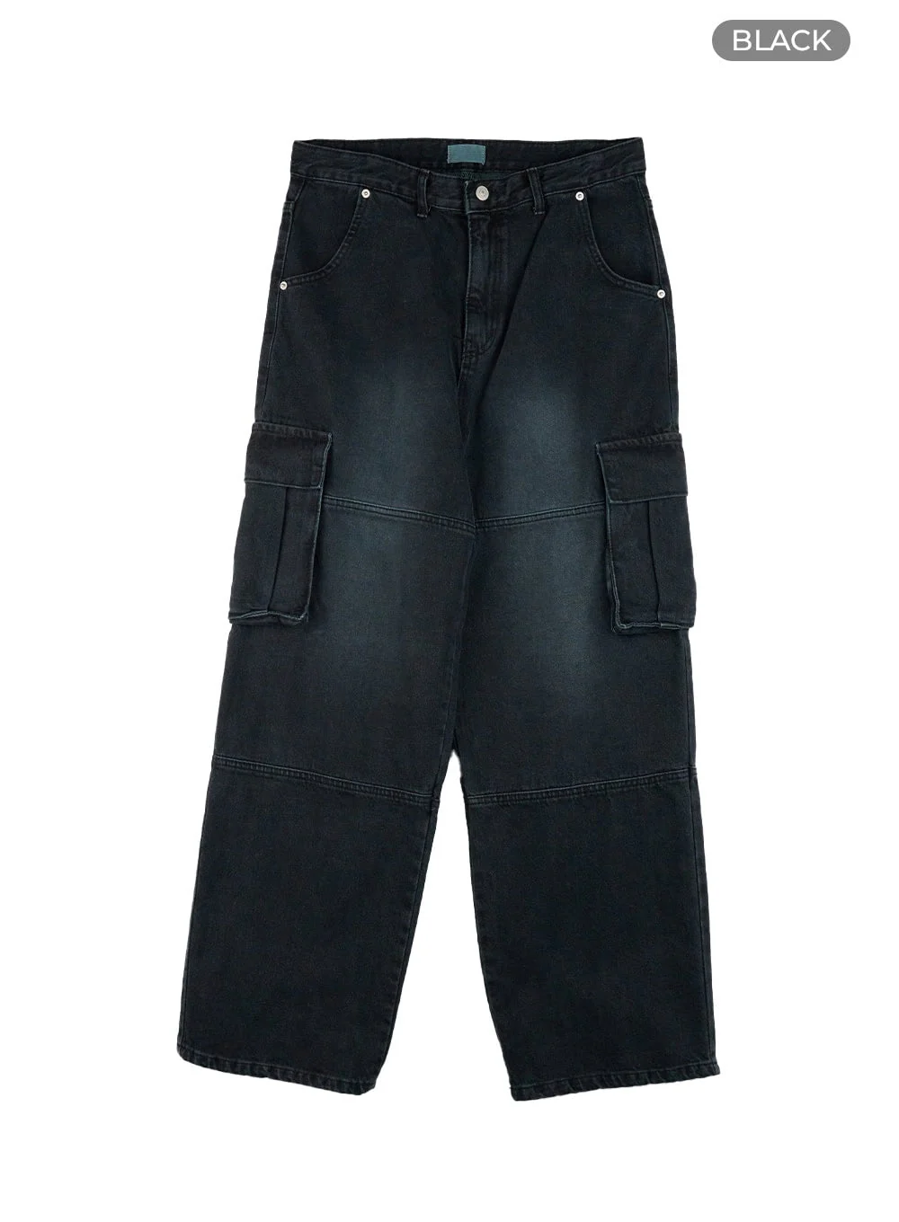 Men's Wide Fit Cargo Stitch Denim Jeans CL429 - Image 10