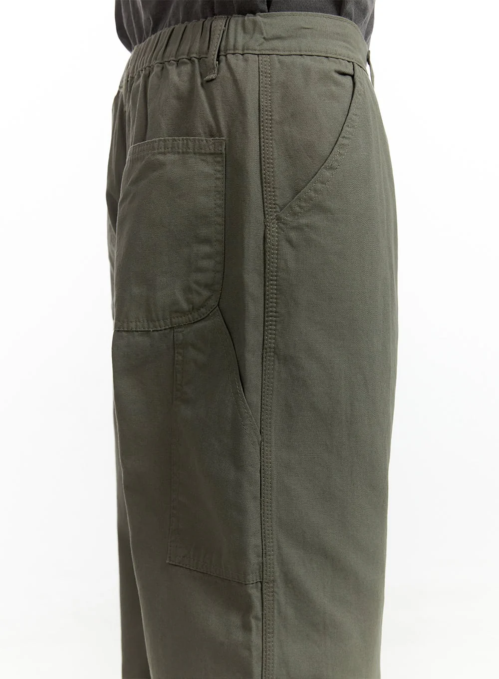 Men's Wide Fit Cotton Pants (Dark Green) IG402 - Image 4