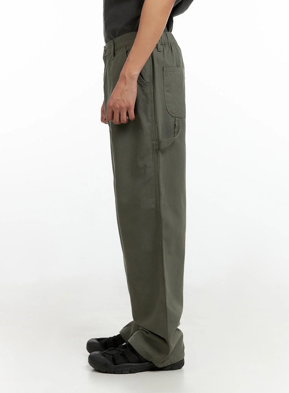 Men's Wide Fit Cotton Pants (Dark Green) IG402 - Image 5