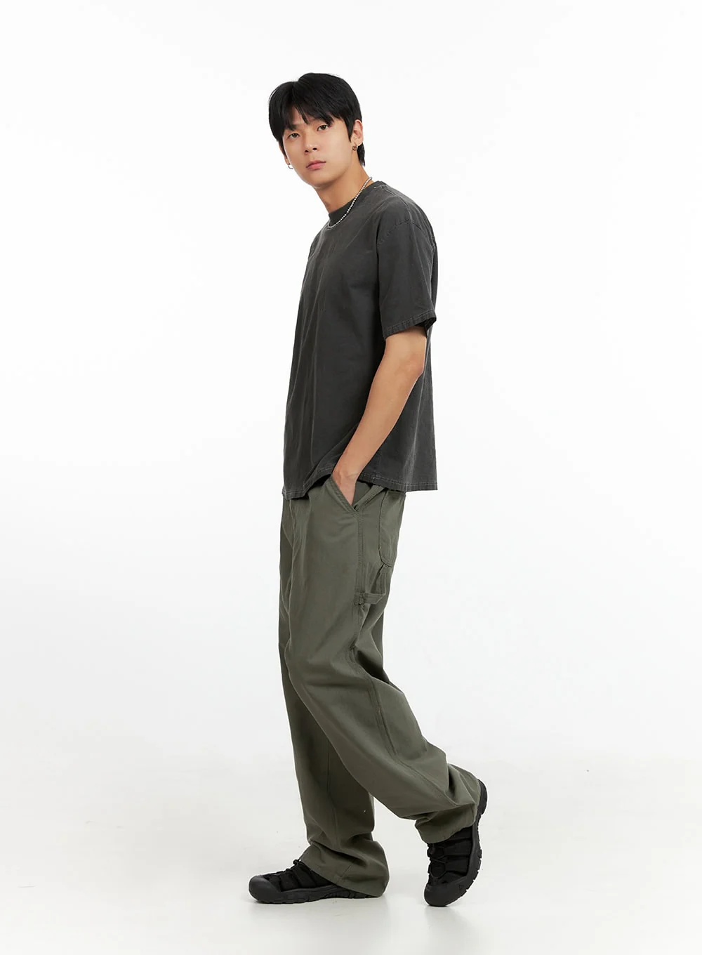 Men's Wide Fit Cotton Pants (Dark Green) IG402 - Image 7
