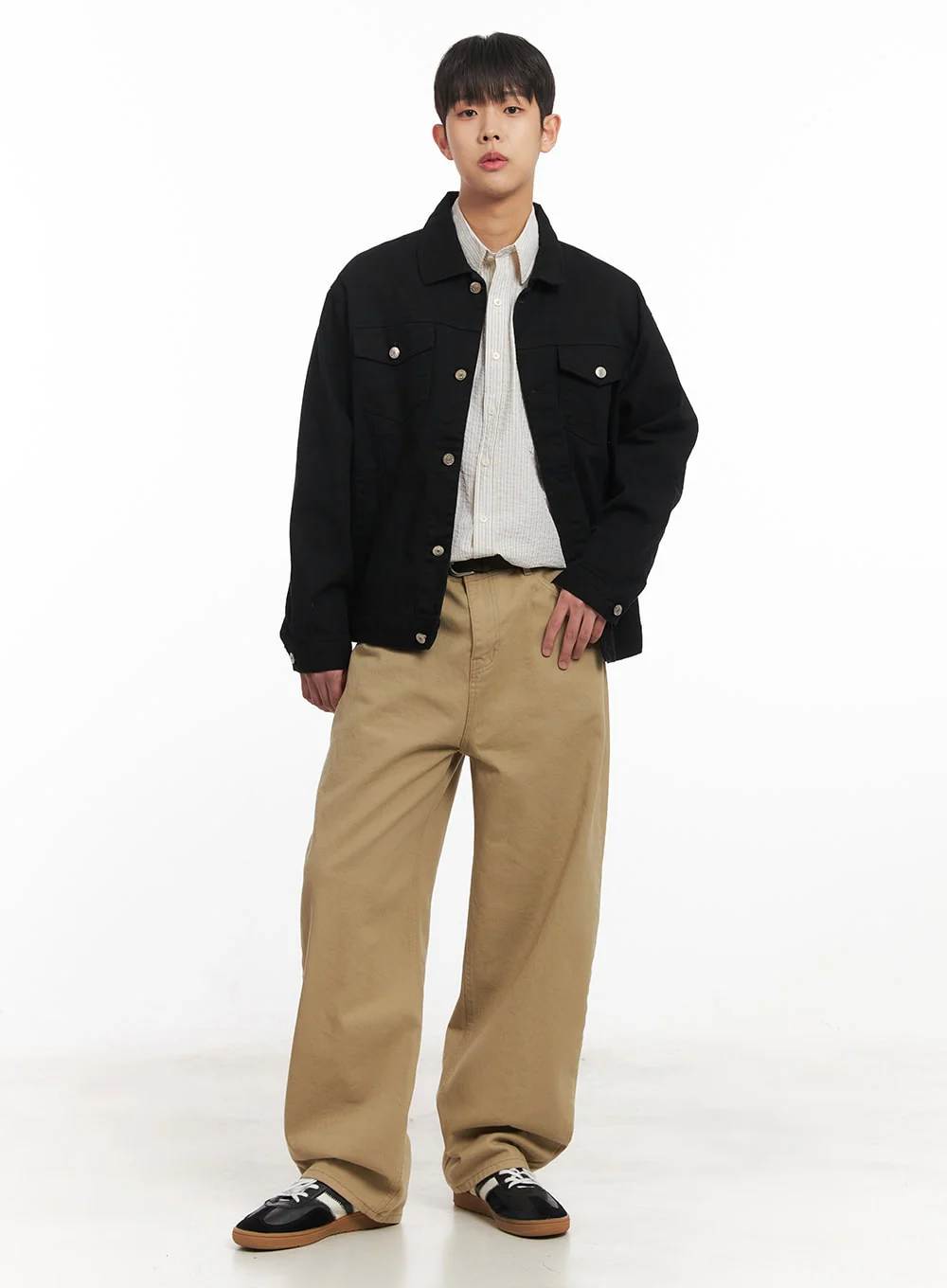 Men's Wide-Fit Cotton Pants IM514 - Image 10