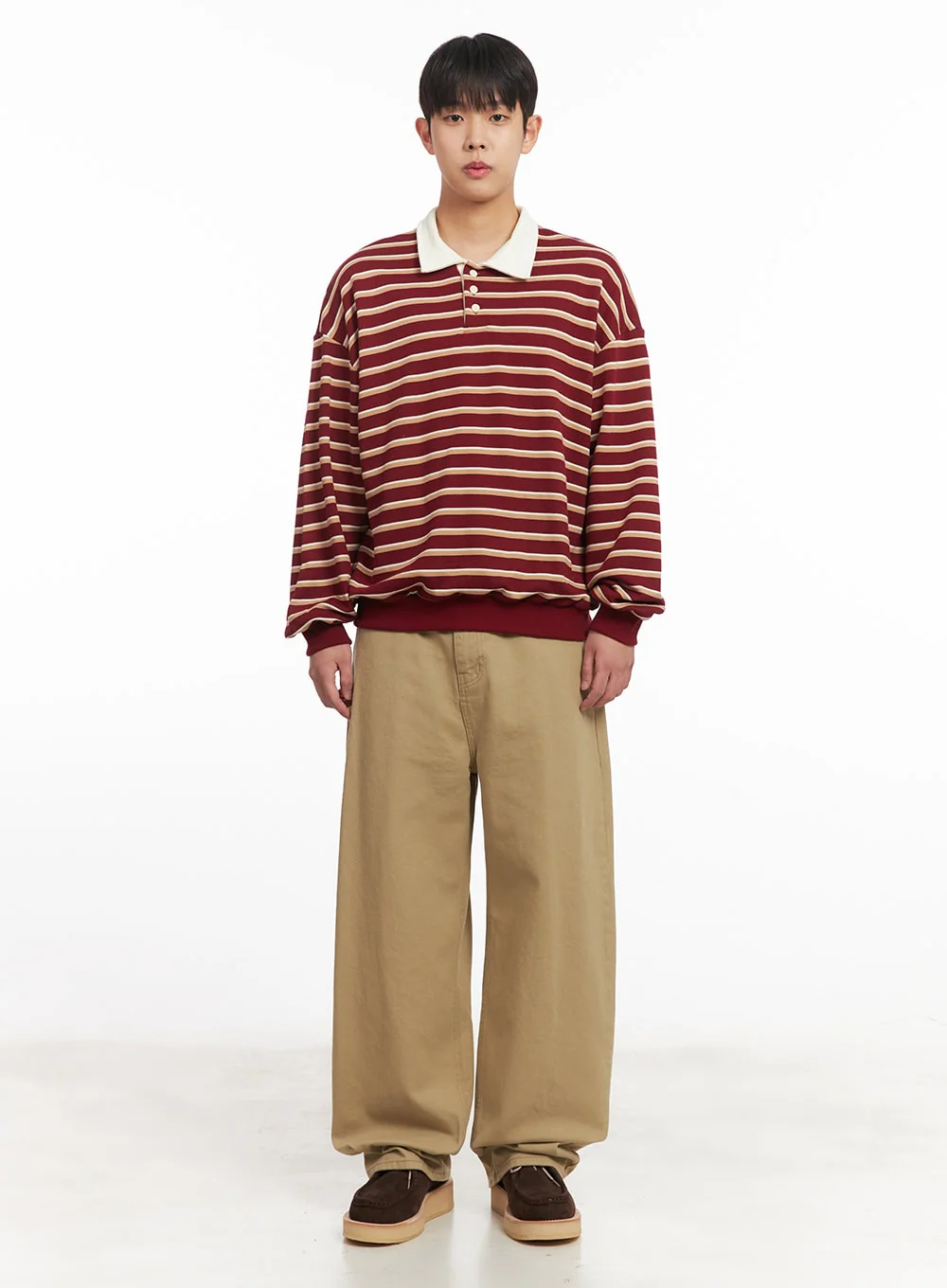 Men's Wide-Fit Cotton Pants IM514 - Image 6