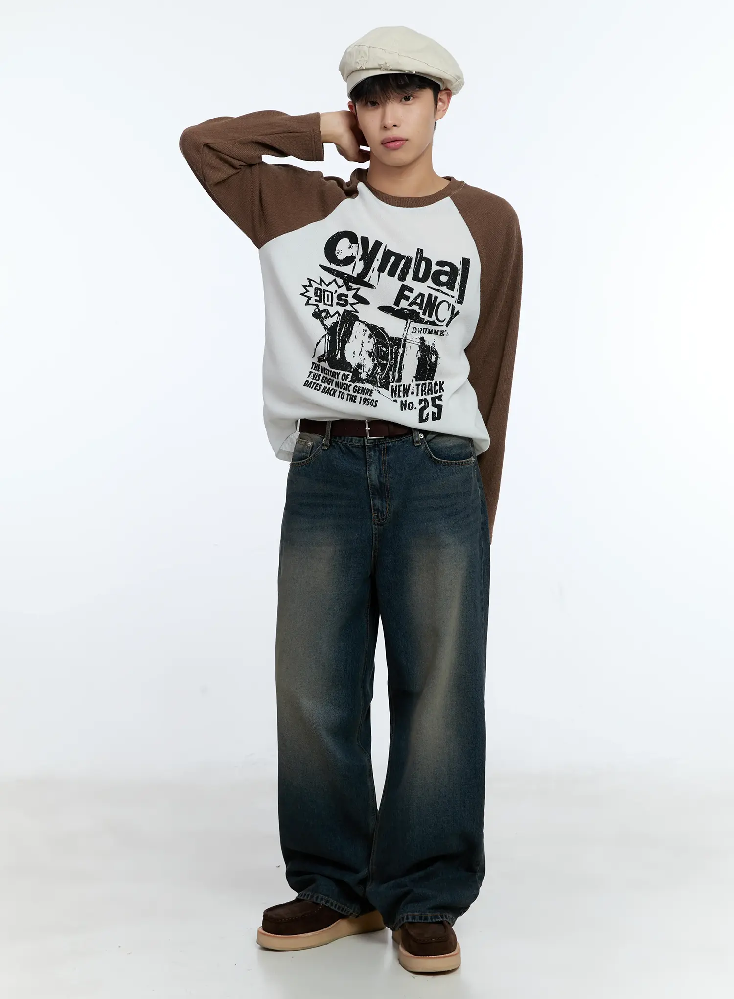 Men's Wide Fit Deep Wash Denim Jeans IG519 - Image 12