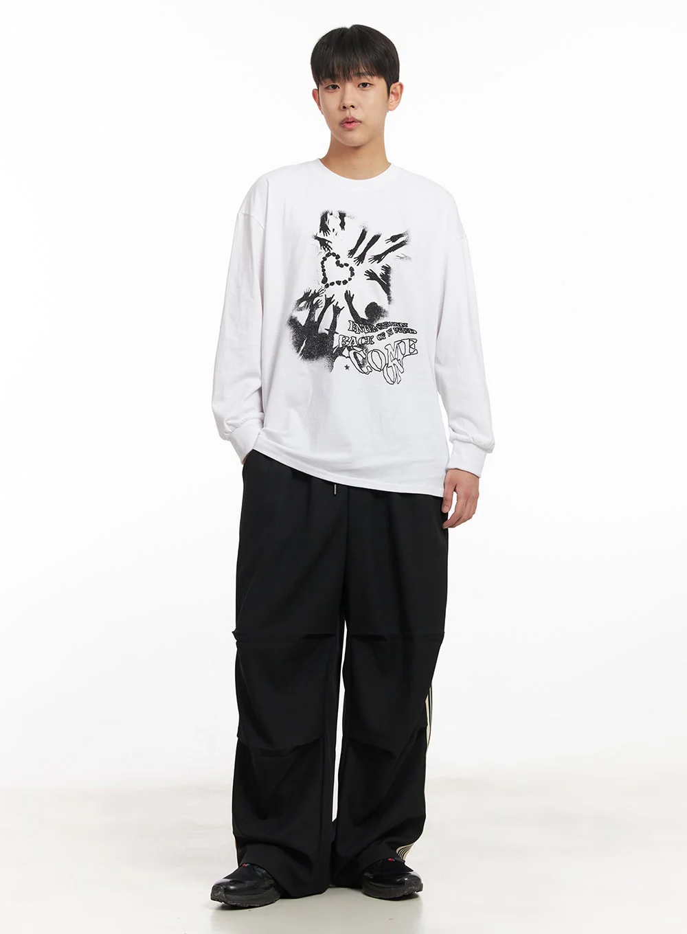 Men's Wide-Fit Striped Sweatpants IM517 - Image 10