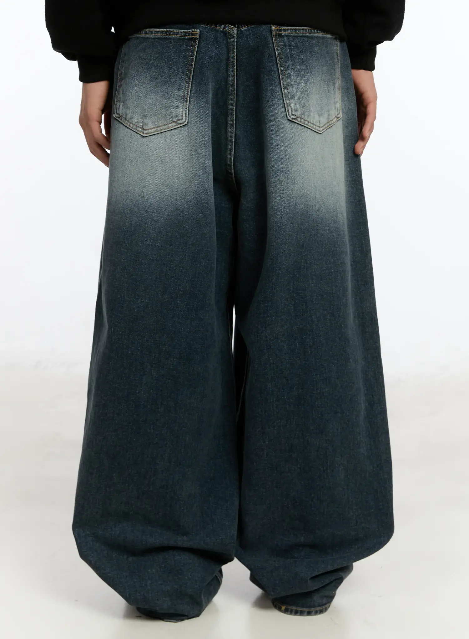 Men's Wide-Leg Baggy Jeans IM503 - Image 6