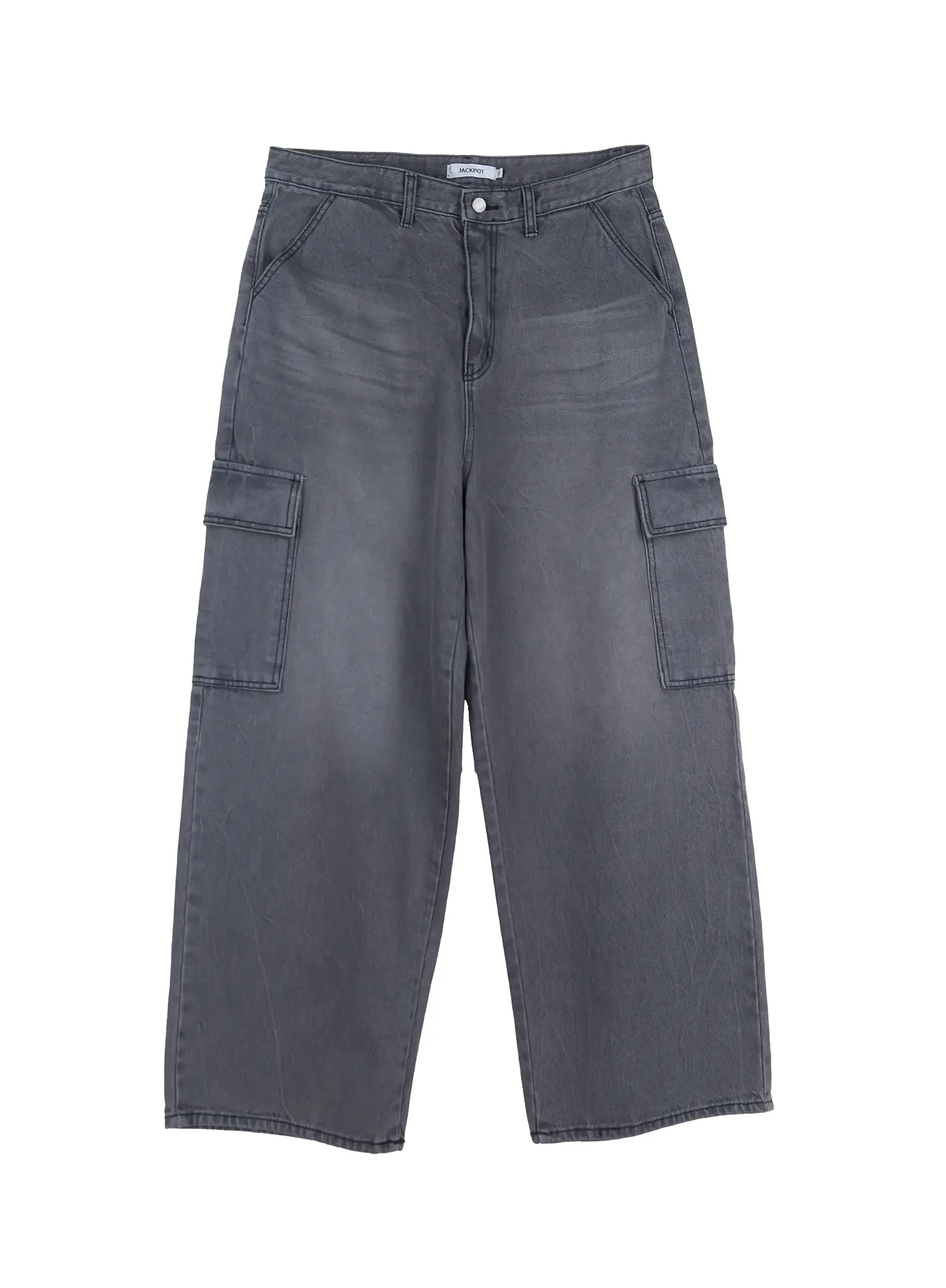 Men's Wide-Leg Cargo Denim Jeans IL518 - Image 17