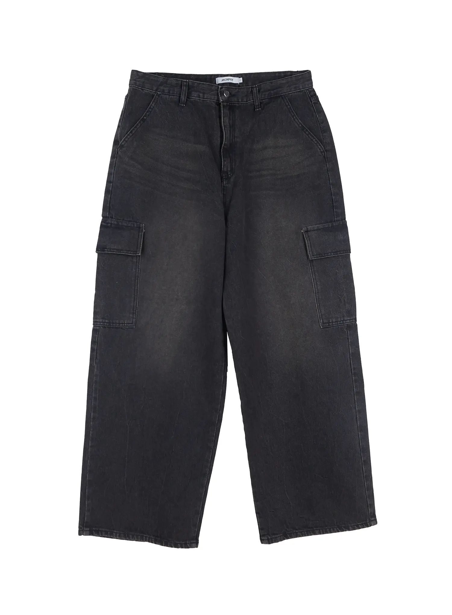 Men's Wide-Leg Cargo Denim Jeans IL518 - Image 18