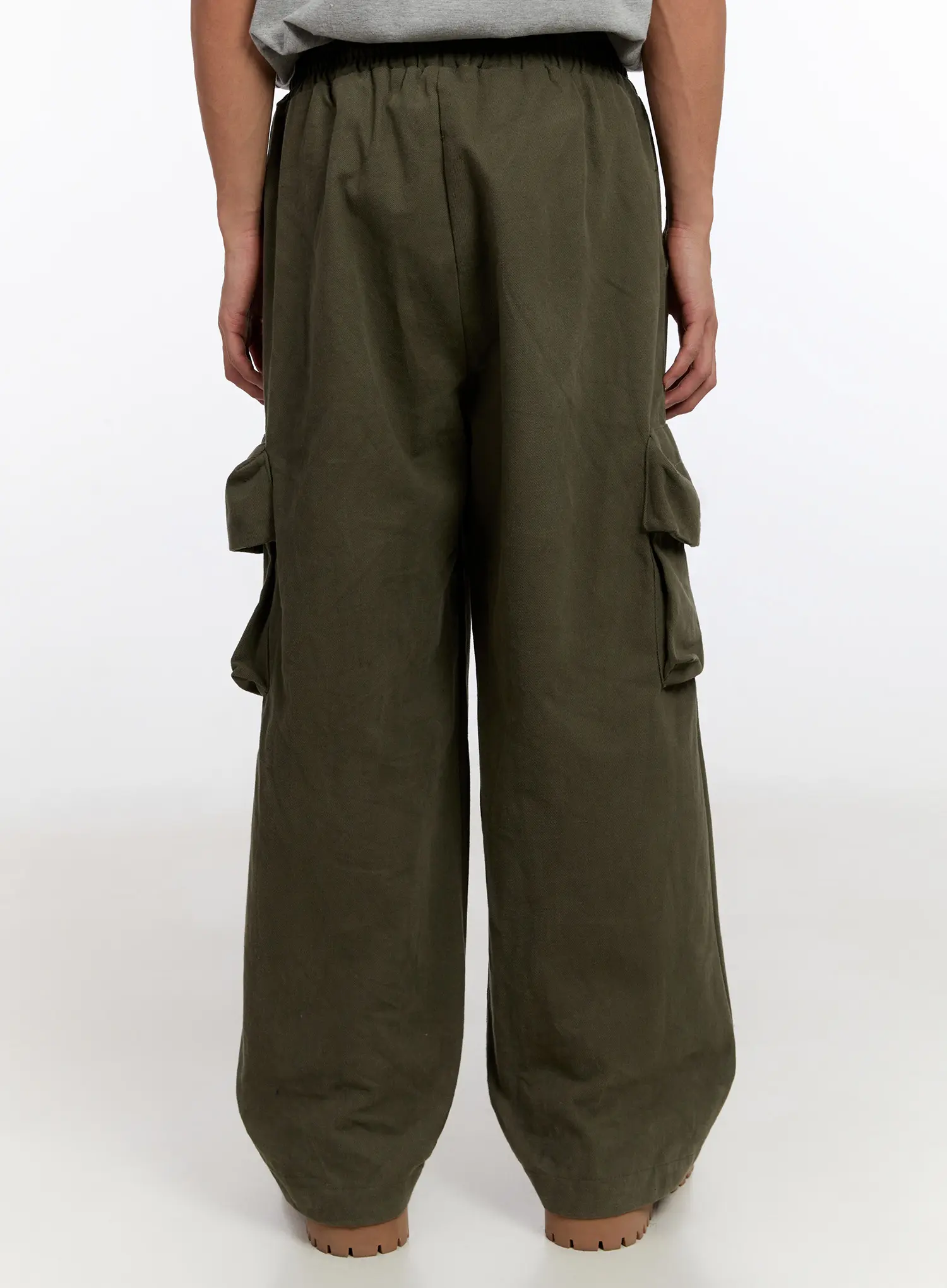 Men's Wide Leg Cargo Pants IN524 - Image 7