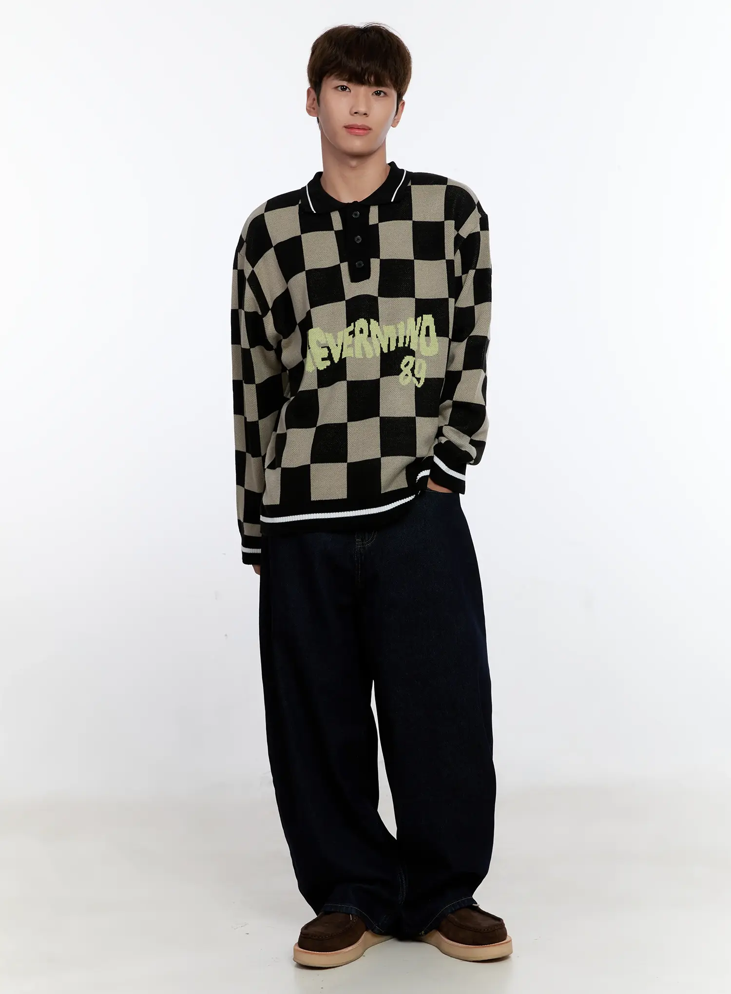 Men's Wide Leg Casual Jeans IS530 - Image 14