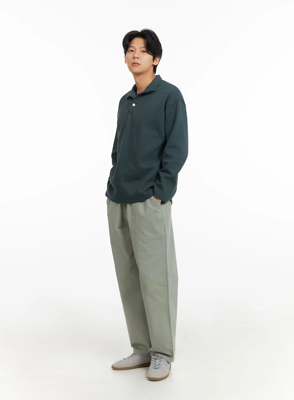 Men's Wide Leg Cotton Pants IA402 - Image 3
