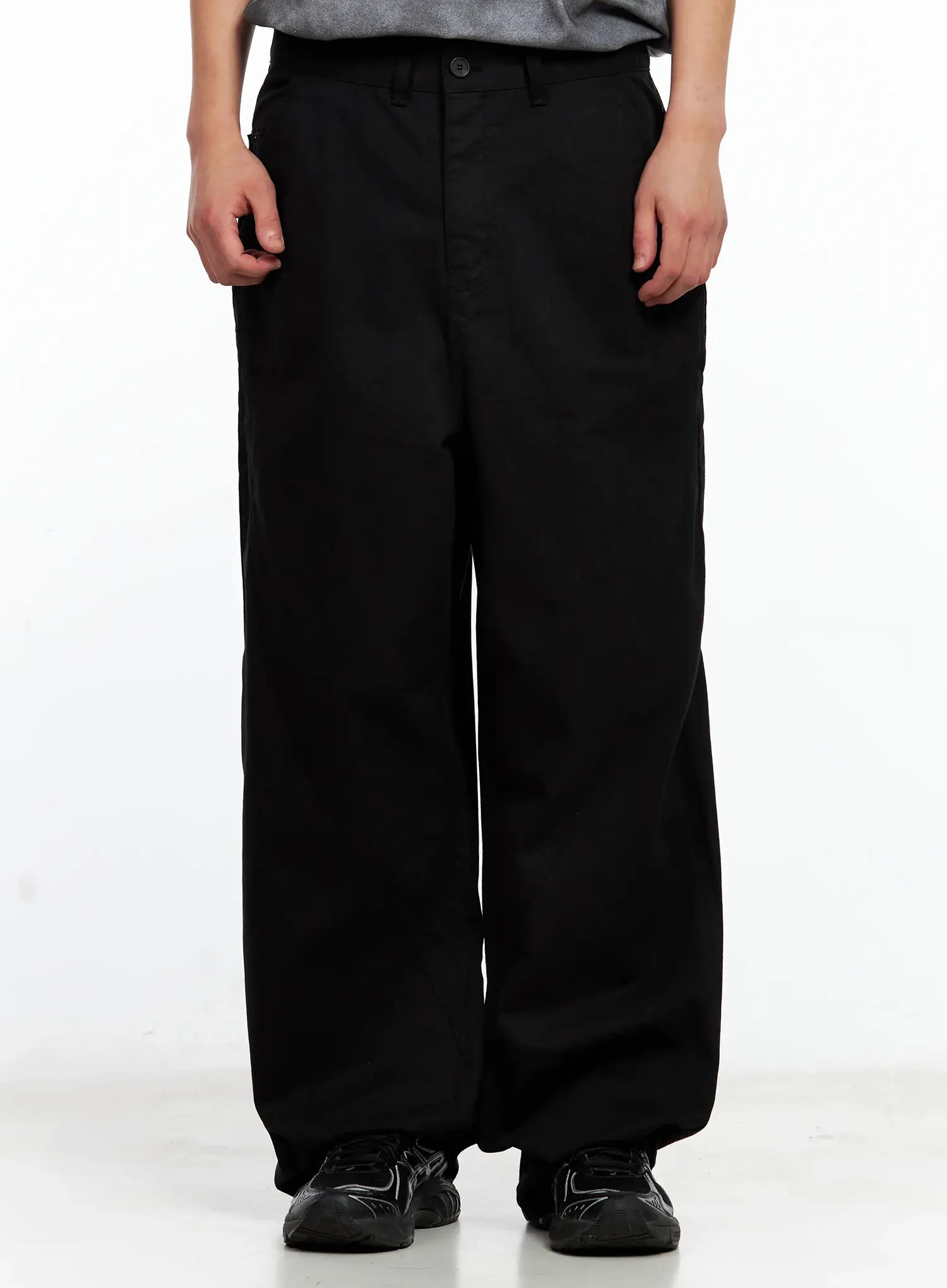 Men's Wide-Leg Cotton Pants IL511 - Image 2