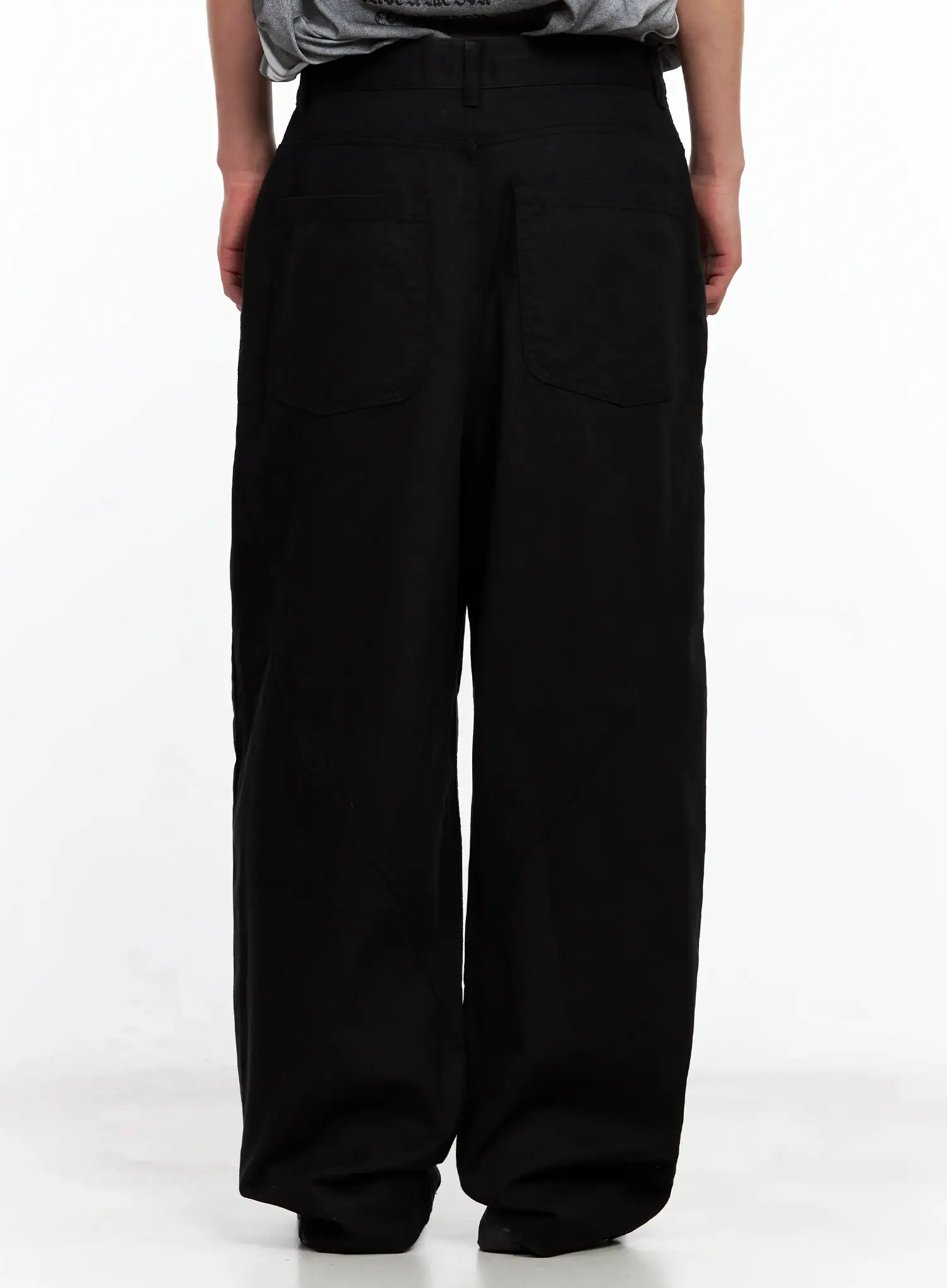 Men's Wide-Leg Cotton Pants IL511 - Image 9