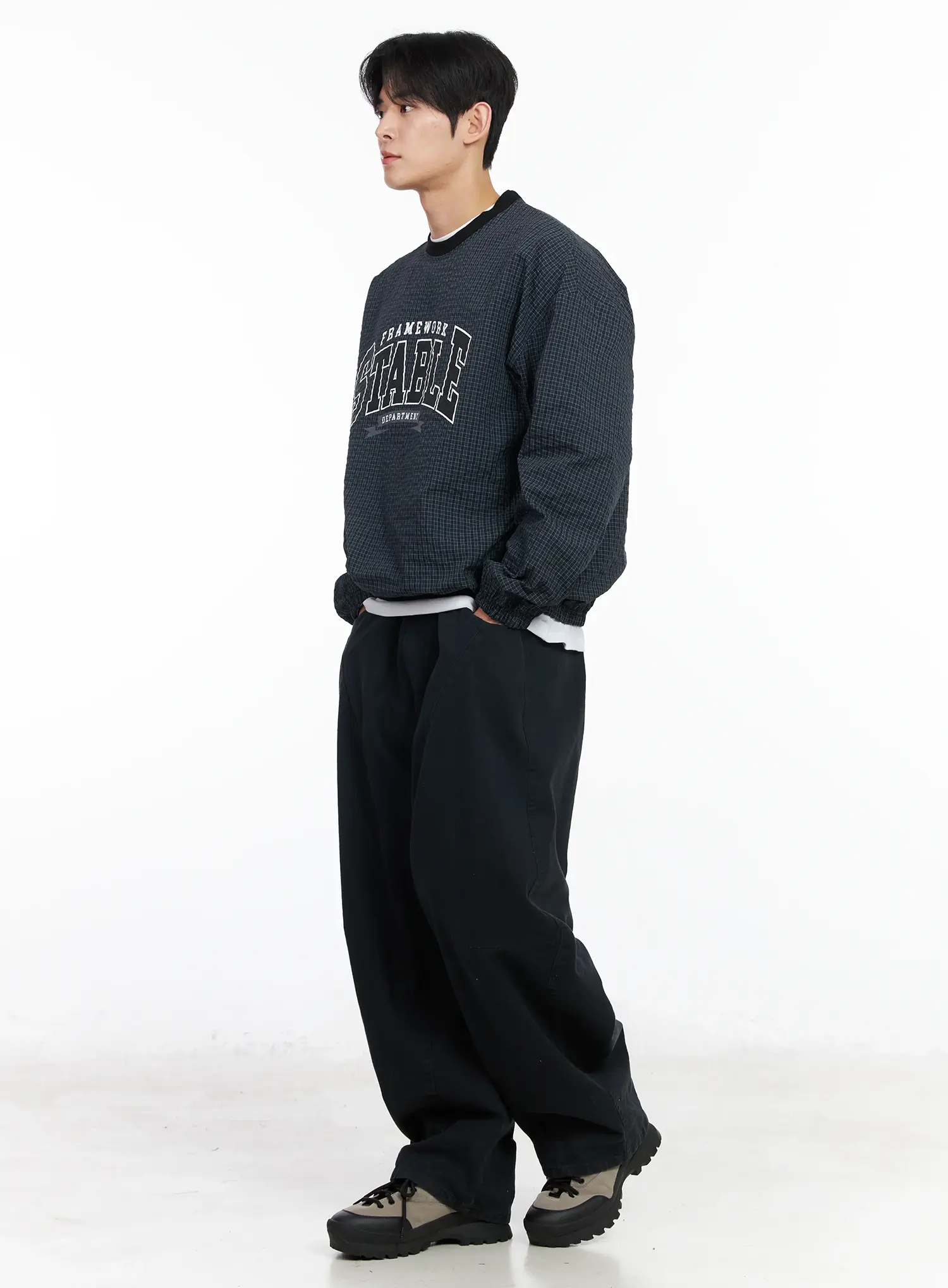 Men's Wide Leg Cotton Sweatpants IM523 - Image 3