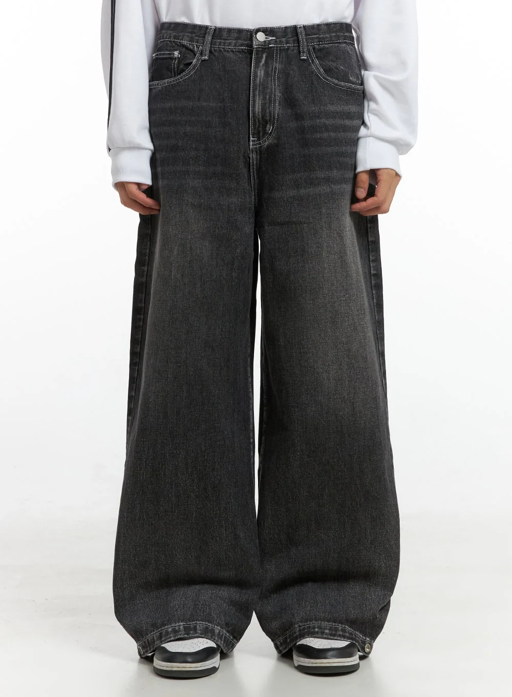Men's Wide Leg Fit Denim Jeans IO417 - Image 2
