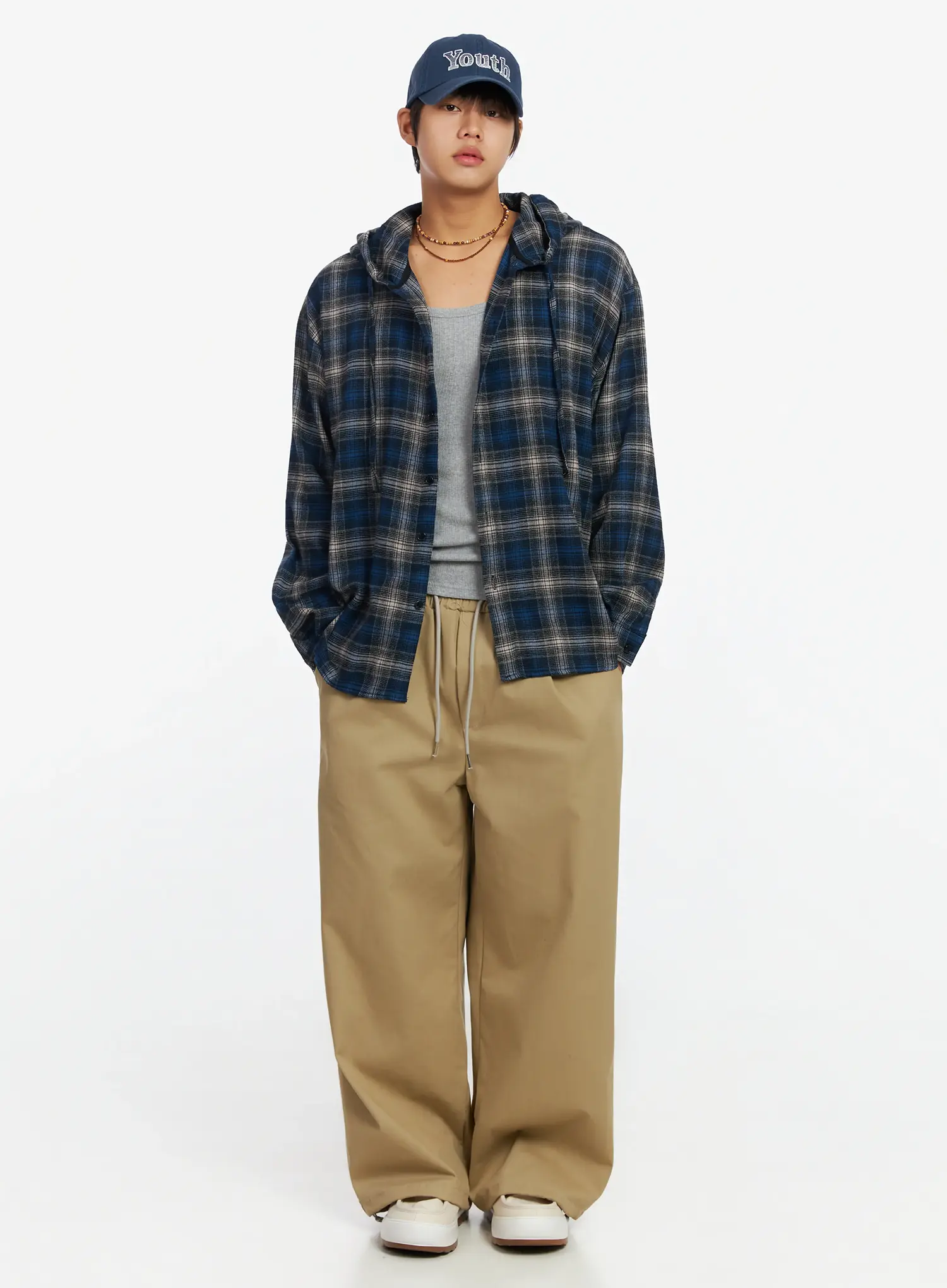 Men's Wide Leg Graphic Cotton Pants IJ527 - Image 13
