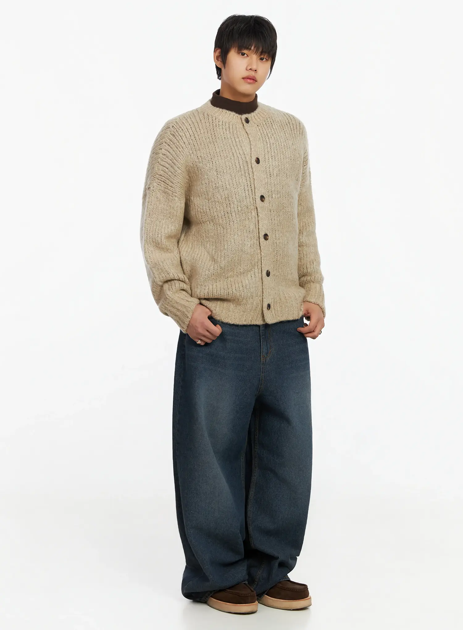 Men's Wide Leg Jeans IF503 - Image 8