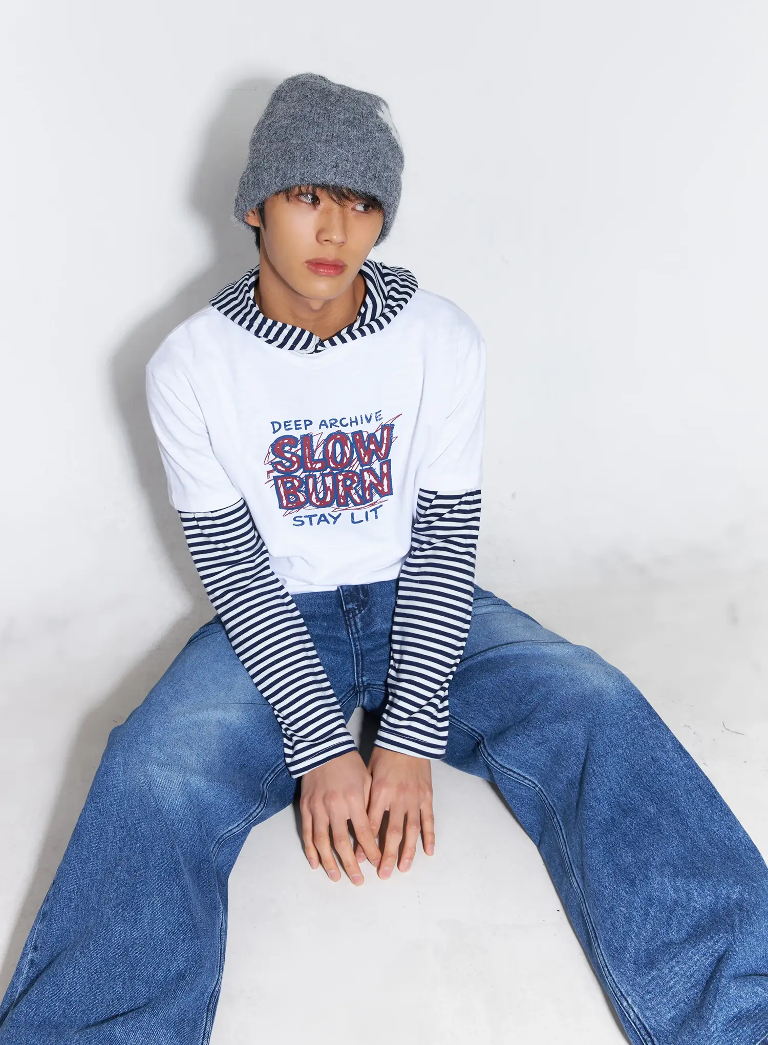 Men's Wide Leg Jeans IF506 - Image 10