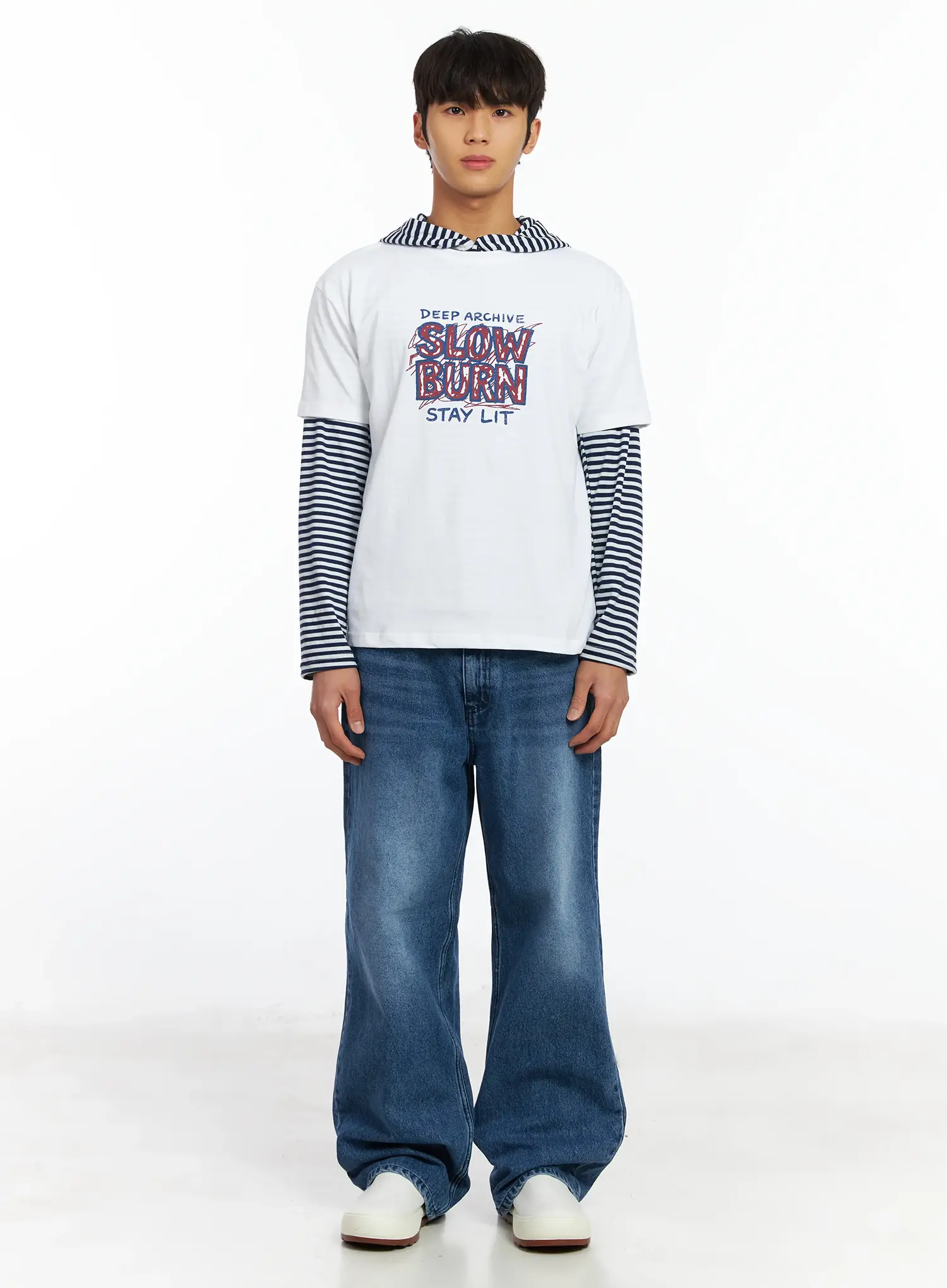 Men's Wide Leg Jeans IF506 - Image 3