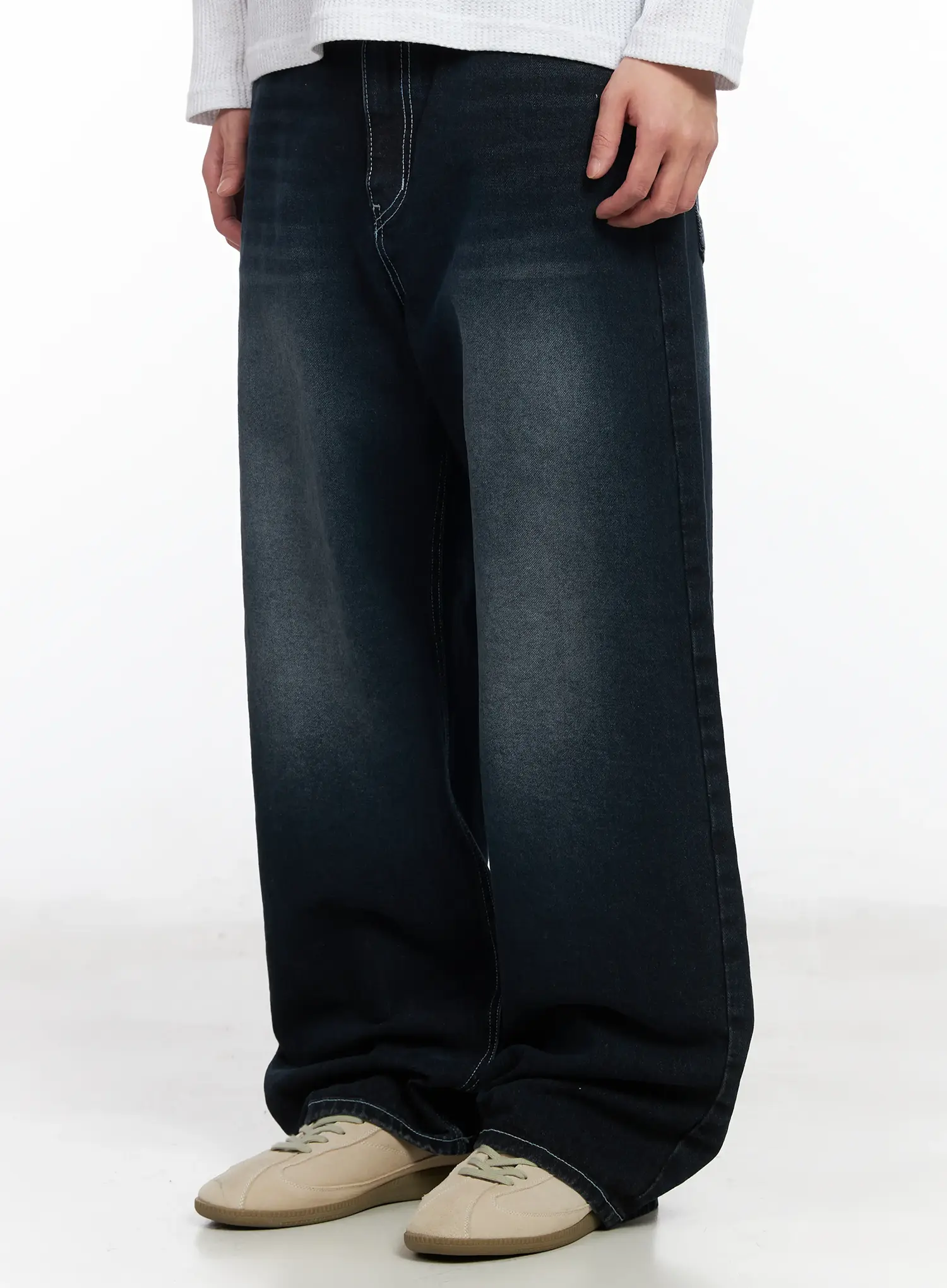 Men's Wide Leg Jeans IM523 - Image 4