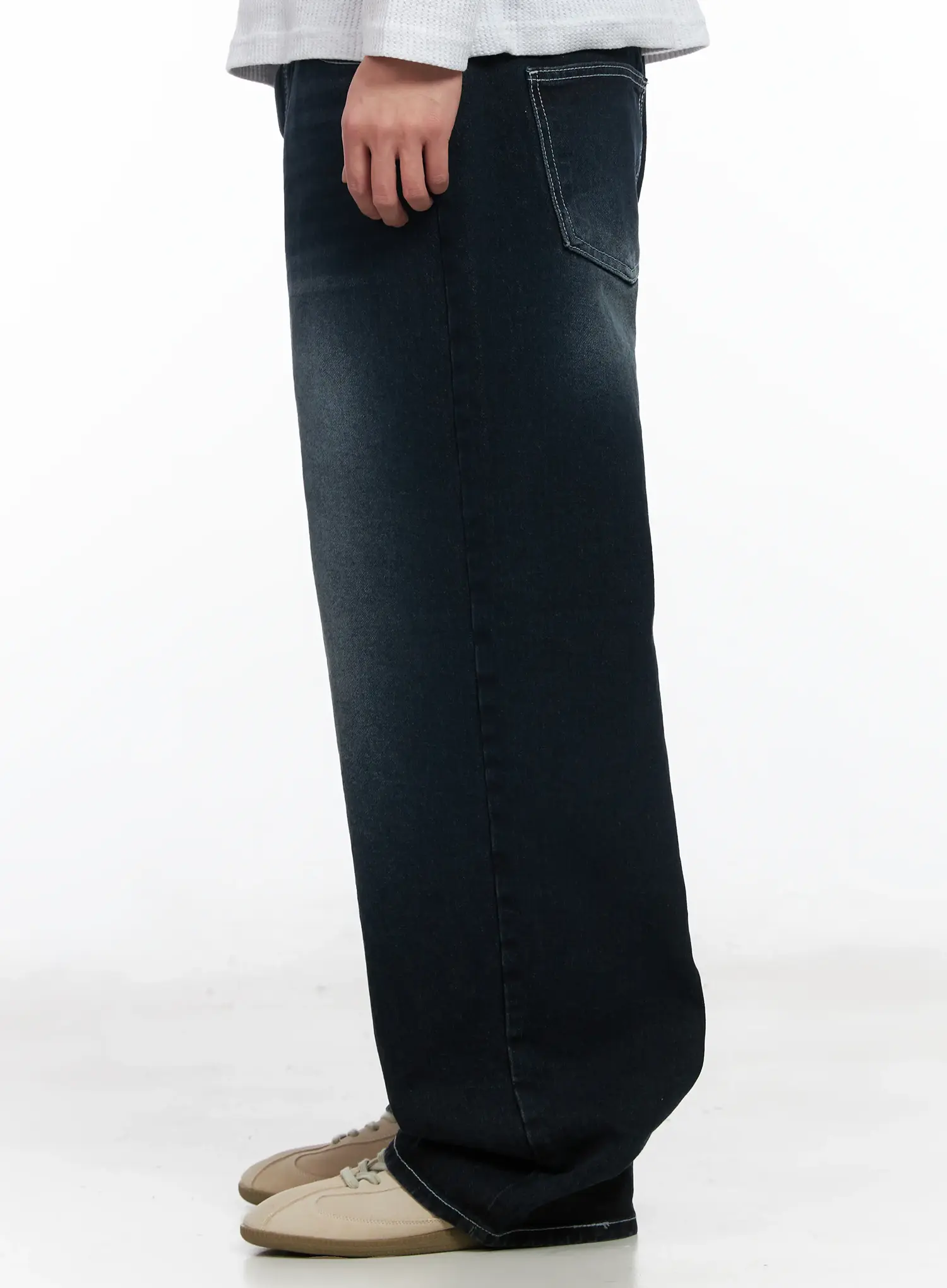 Men's Wide Leg Jeans IM523 - Image 5