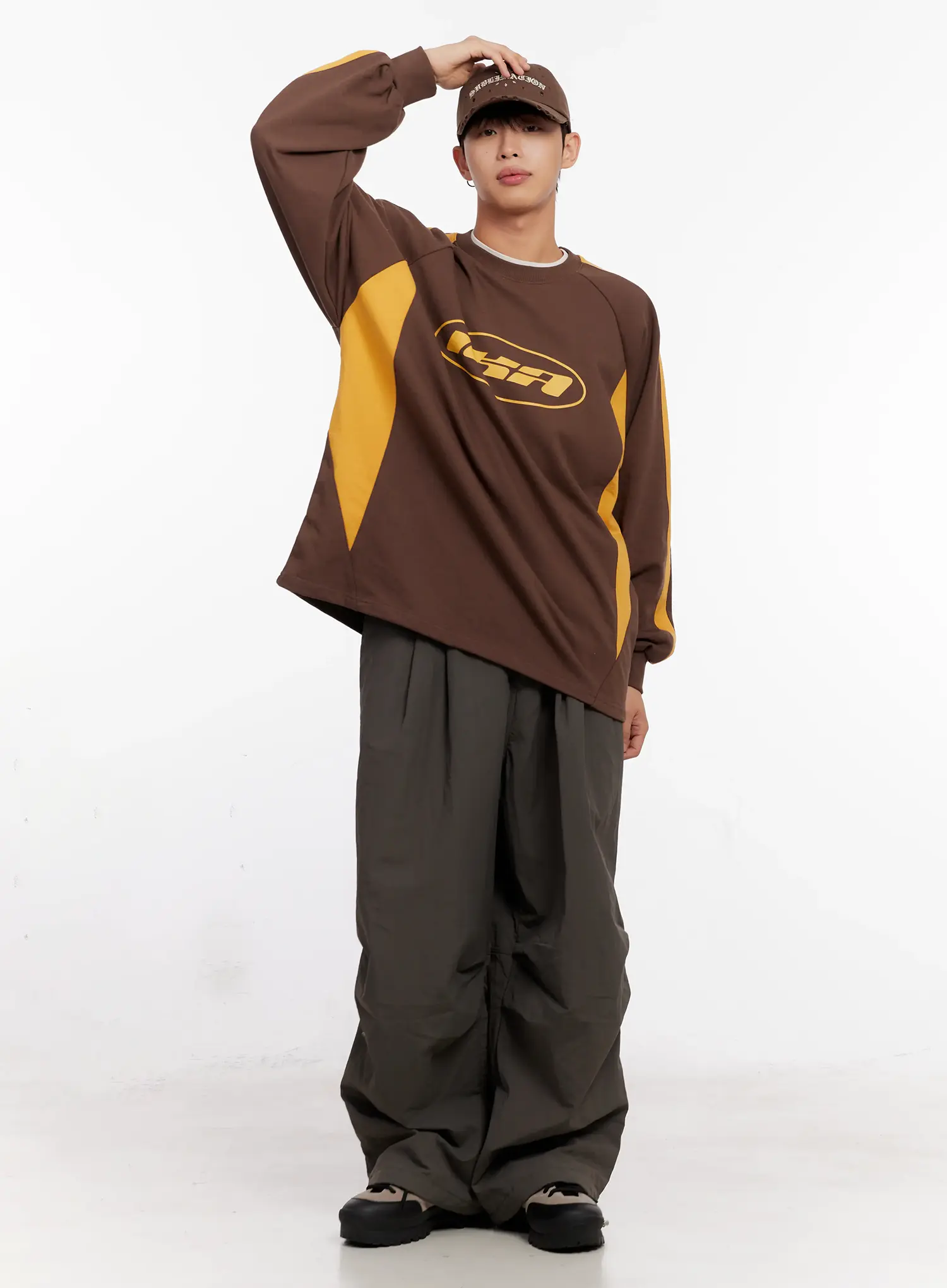Men's Wide-Leg Parachute Padded Pants IO523 - Image 10