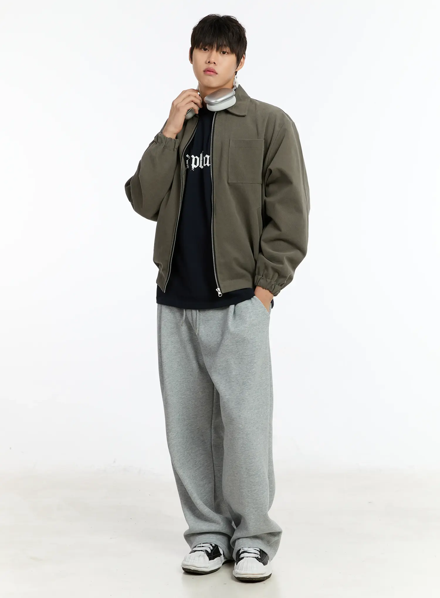 Men's Wide-Leg Sweatpants IM502 - Image 10