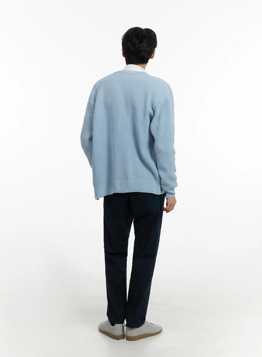 Men's Wool Blend Buttoned Cardigan IA401 - Image 7