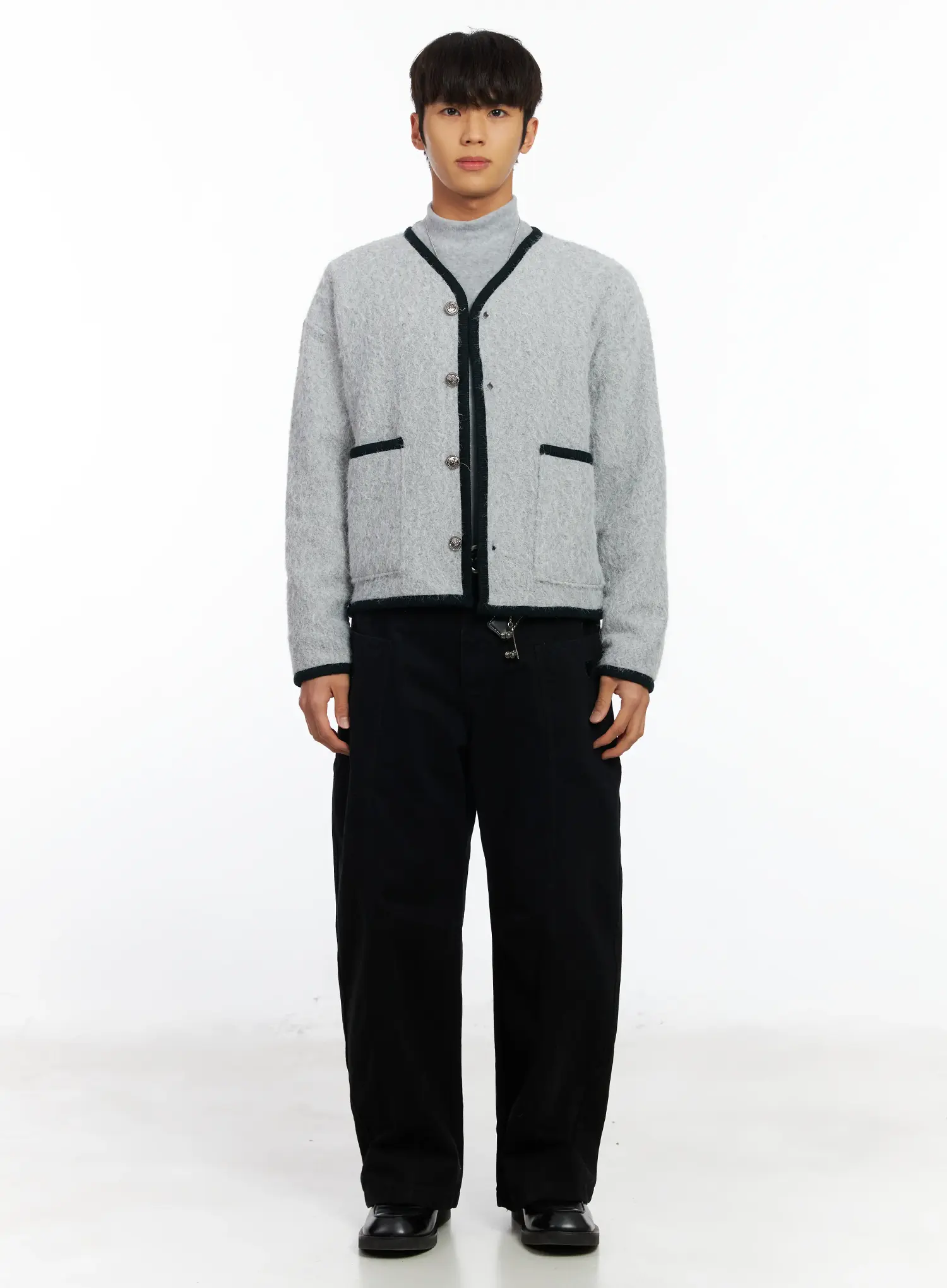 Men's Wool Blend Tweed Jacket IF504 - Image 3