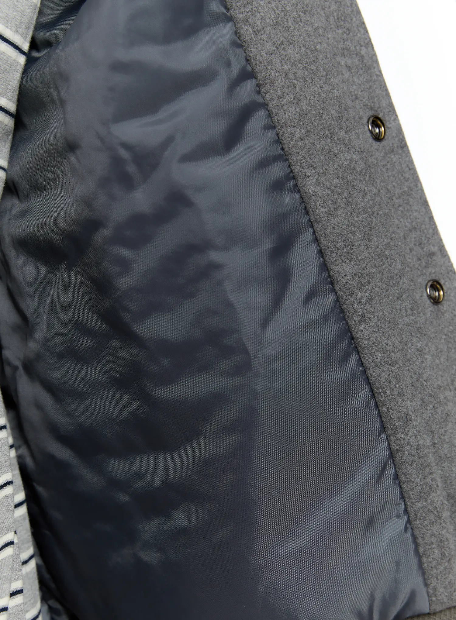 Men's Wool Blended Bomber Jacket IN512 - Image 16