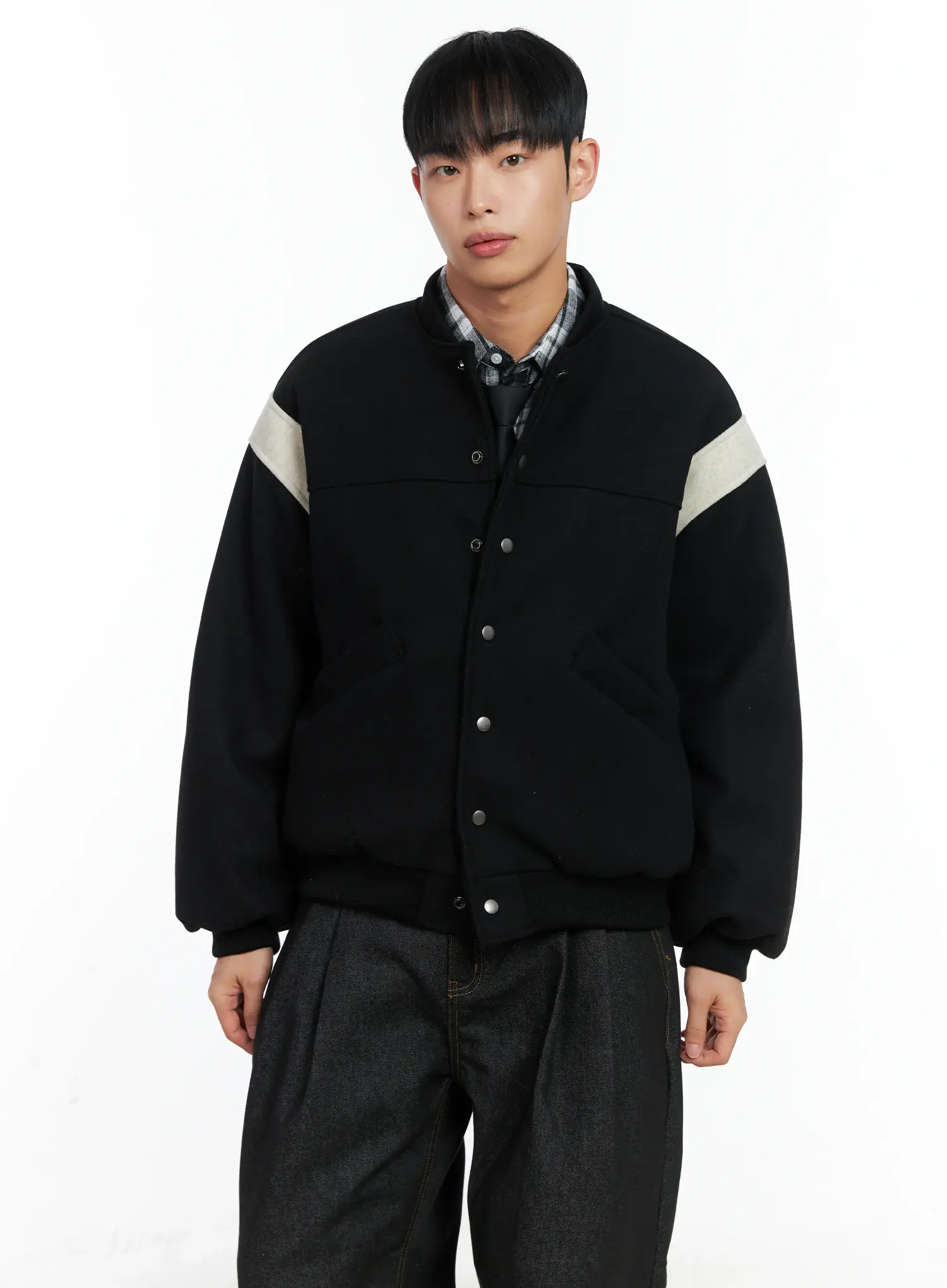 Men's Wool Varsity Jacket IN518 - Image 6