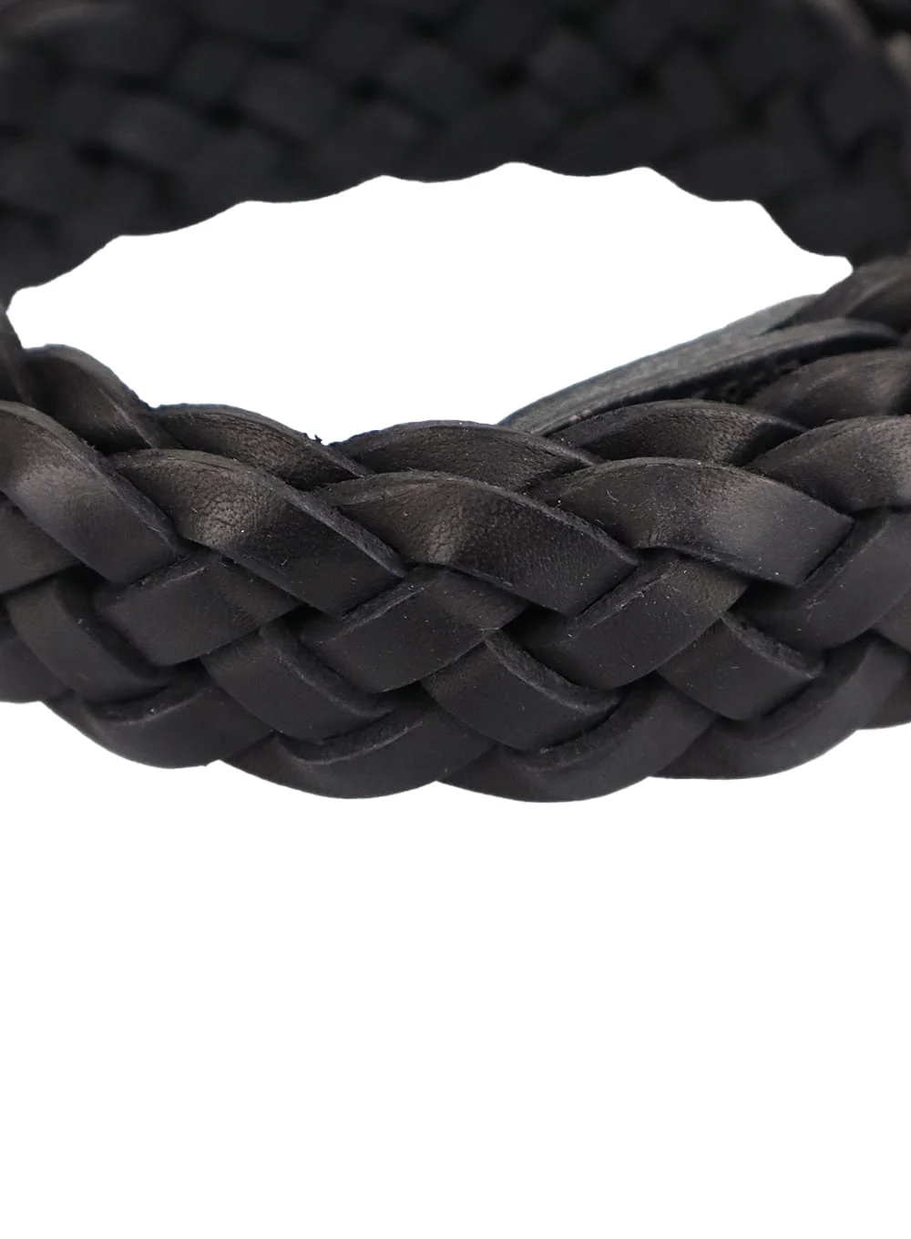 Men's Woven Faux Leather Belt IA401 - Image 3