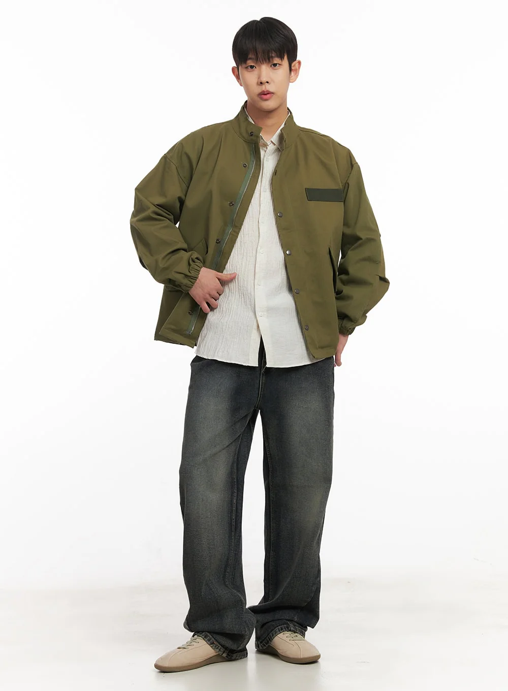 Men's Wrinkle Collared Shirt IM514 - Image 10