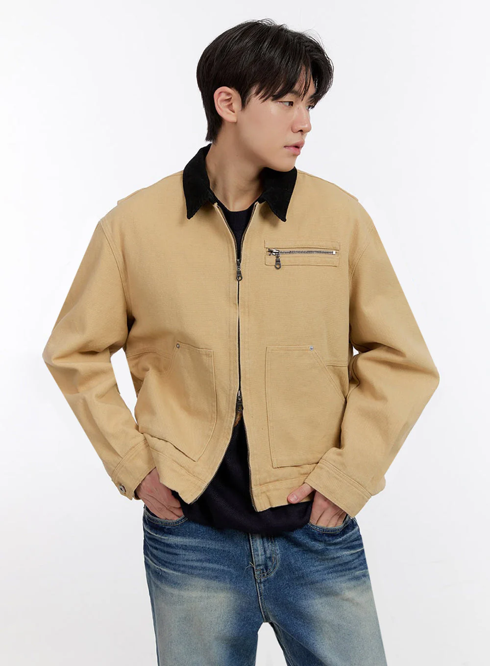 Men's Zip-Up Carpenter Jacket IM525 - Image 4