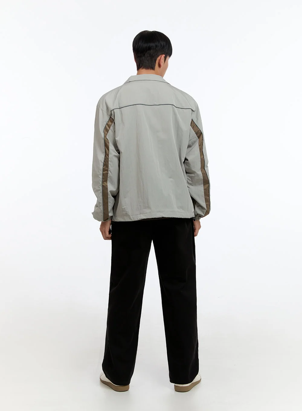 Men's Zip-Up Nylon Wind Jacket IS412 - Image 9