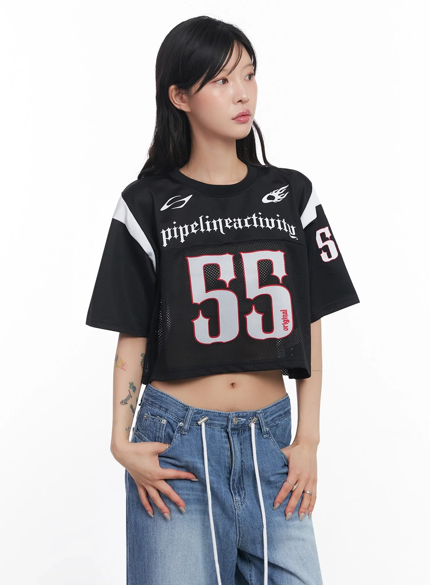 Mesh Jersey Crop Top  IC503 - Image 18