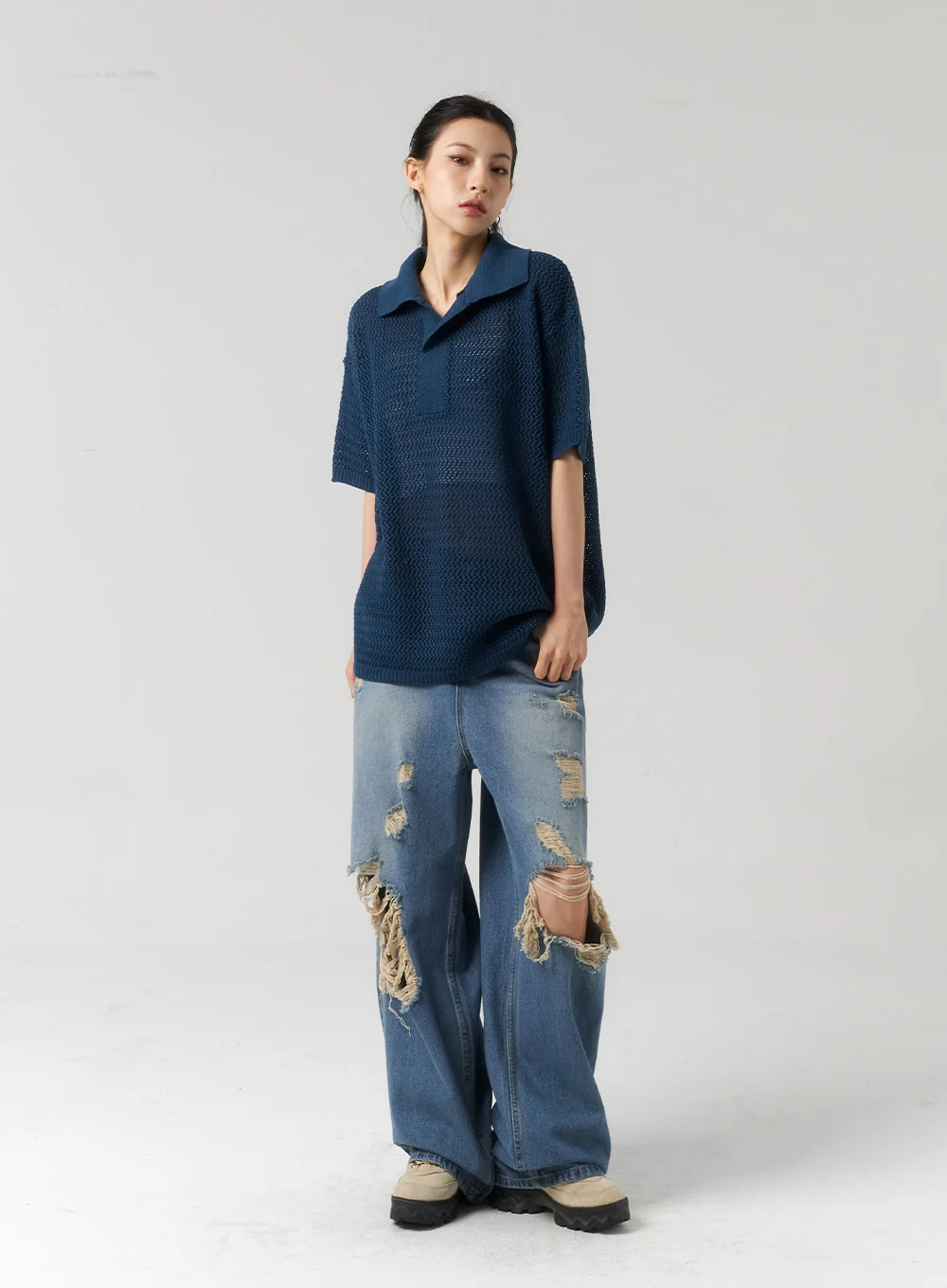 Mesh Polo Tee Unisex CU319 - Image 3