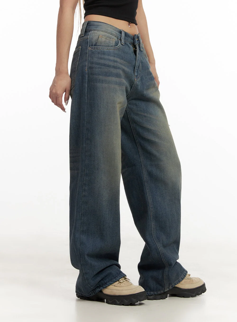 Michelle Washed Wide-Leg Jeans CJ508 - Image 6
