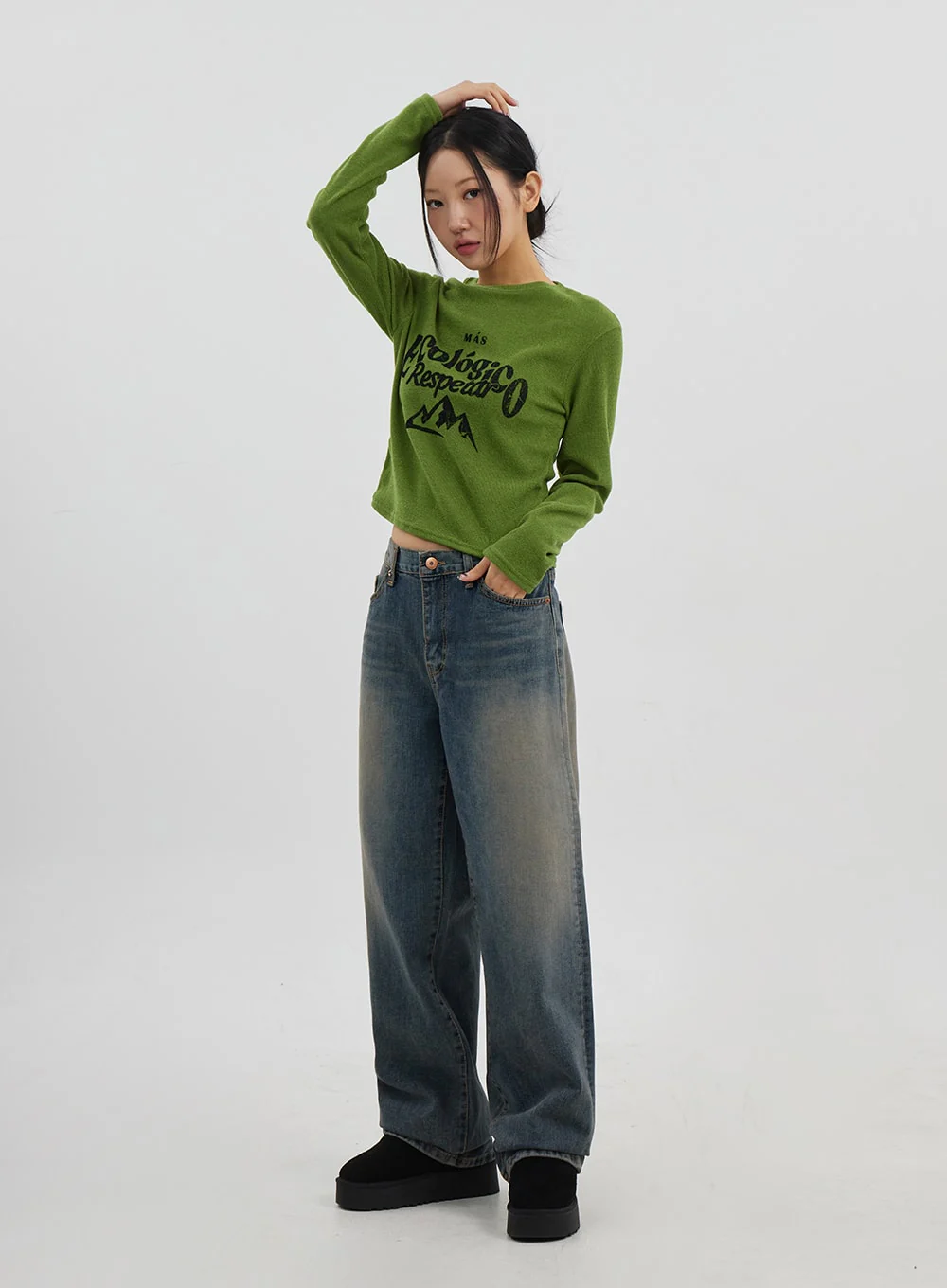 Mid-Rise Baggy Jeans Unisex CJ330 - Image 10