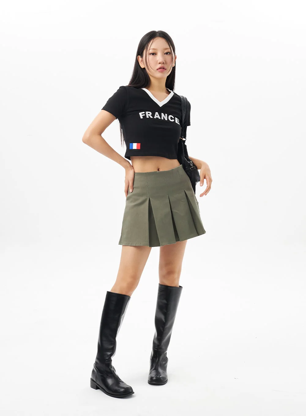 Mid-Rise Pleated Mini Skirt CU315 - Image 13