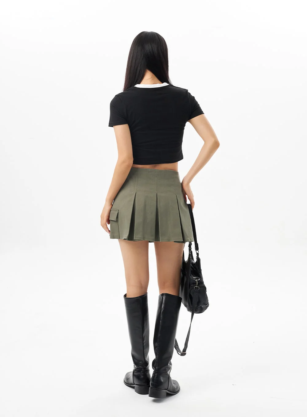 Mid-Rise Pleated Mini Skirt CU315 - Image 15