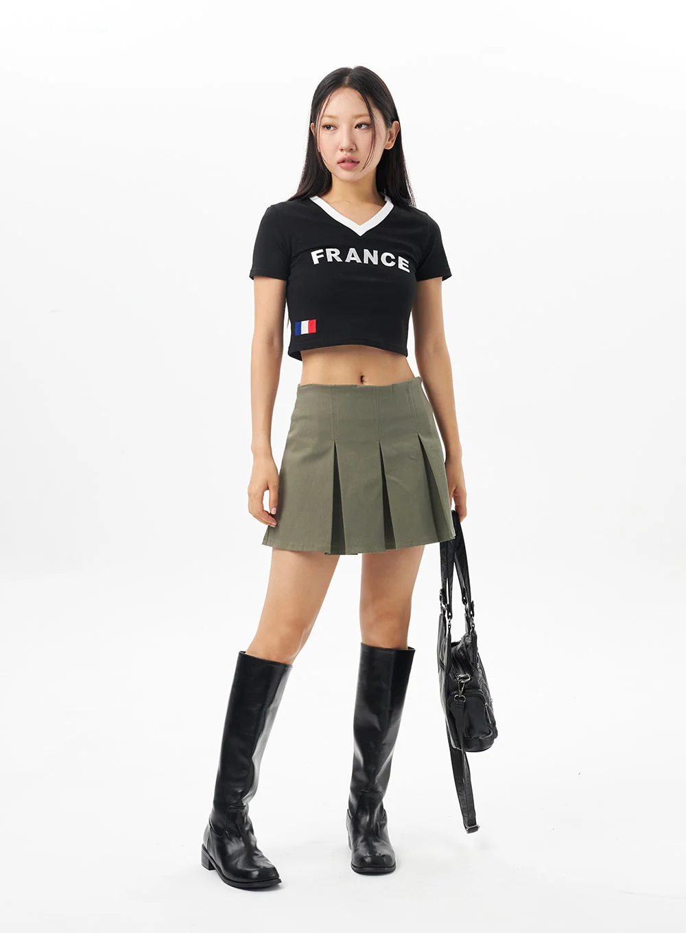 Mid-Rise Pleated Mini Skirt CU315 - Image 9