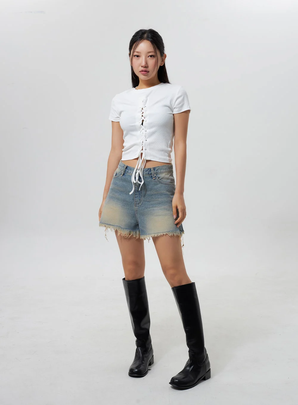 Mid-Rise Ripped Jeans CY323 - Image 8