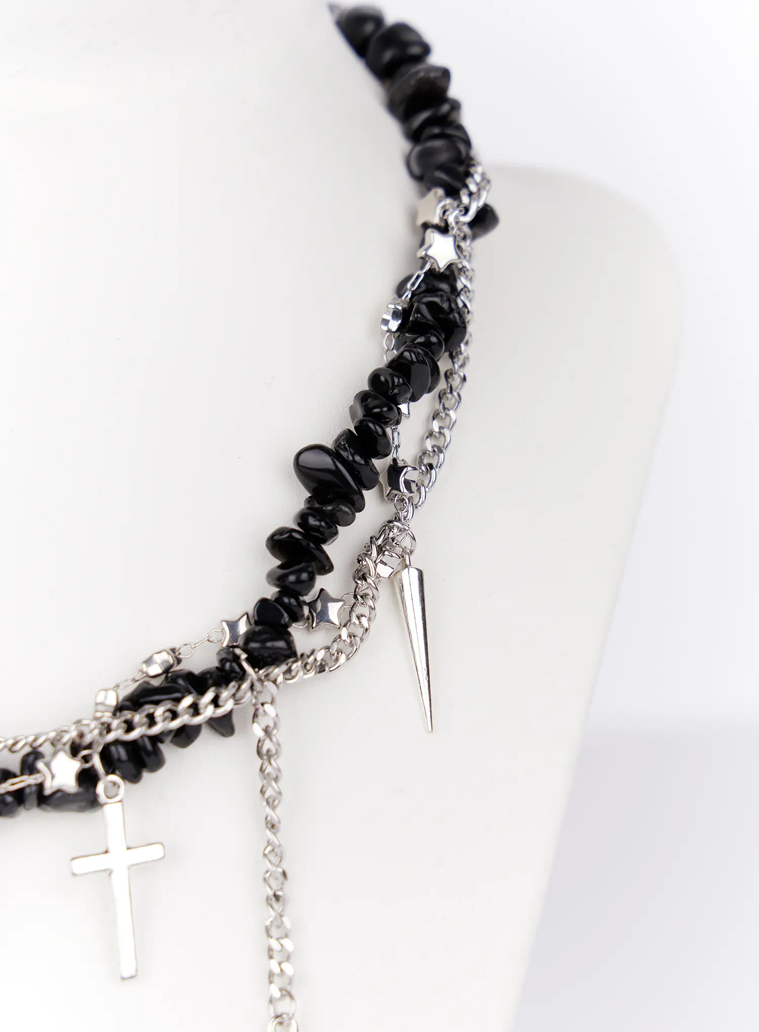 Midnight Layered Necklace IO527 - Image 5
