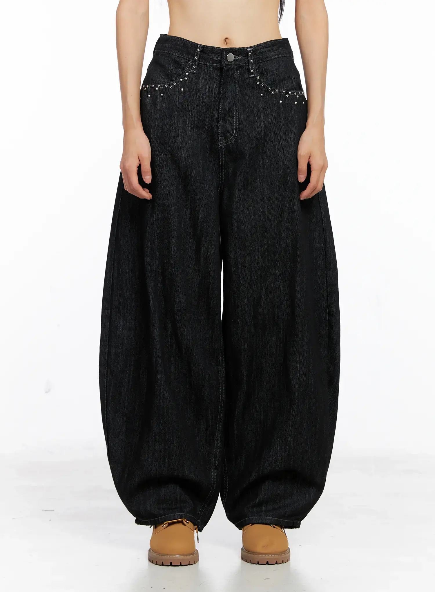 Miles Rhinestone Barrel Jeans CS509 - Image 2