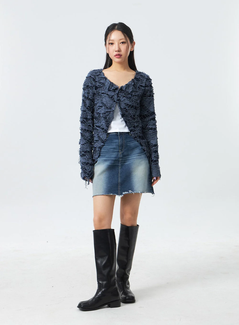 Mini Denim Skirt CM329 - Image 3