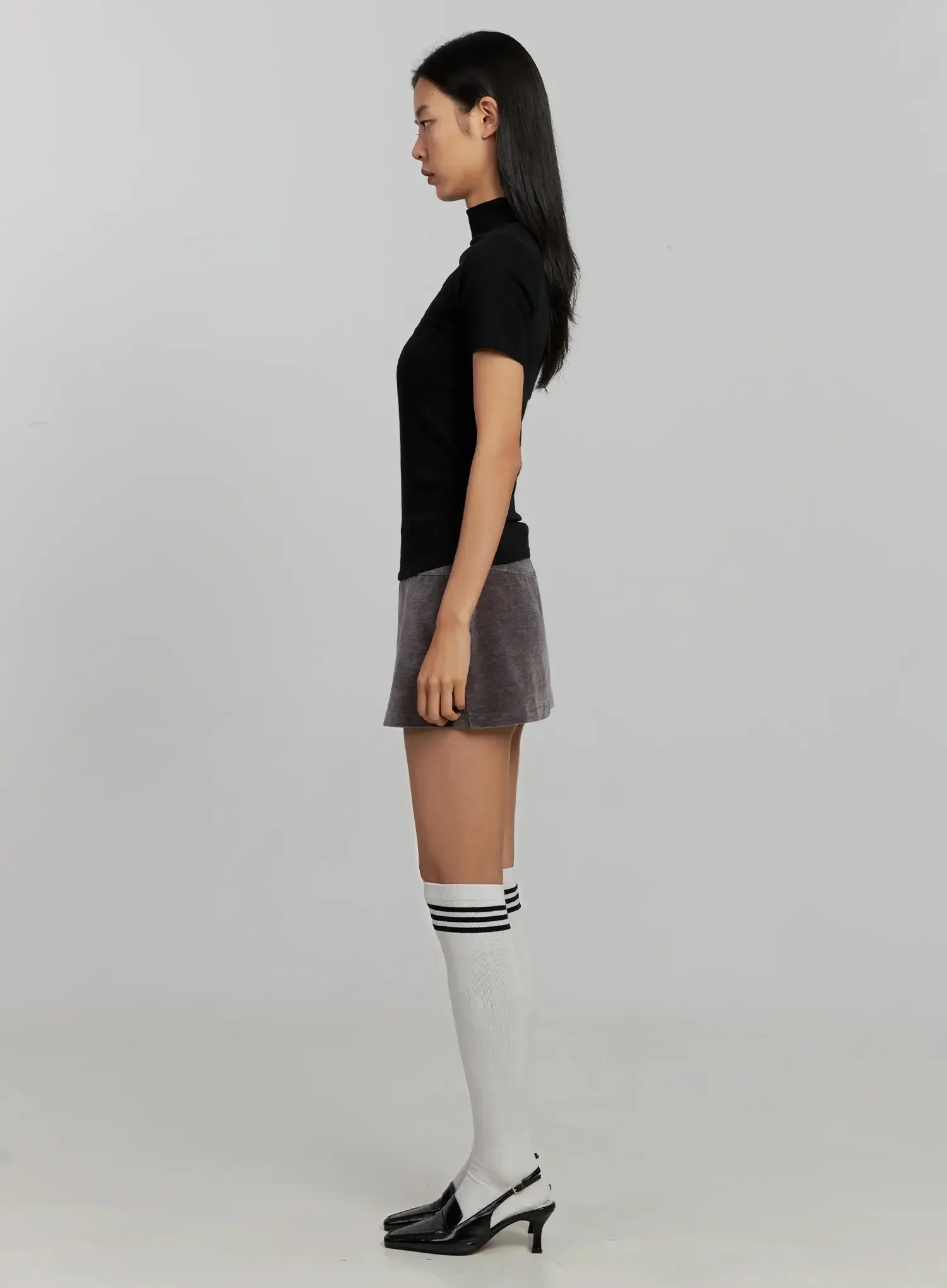 Mock Neck Short Sleeve Top IJ502 - Image 10